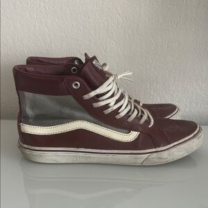 Vans Burgundy Mesh High-Top Sneakers